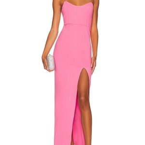 Ryleigh Strapless Maxi Dress in Pink